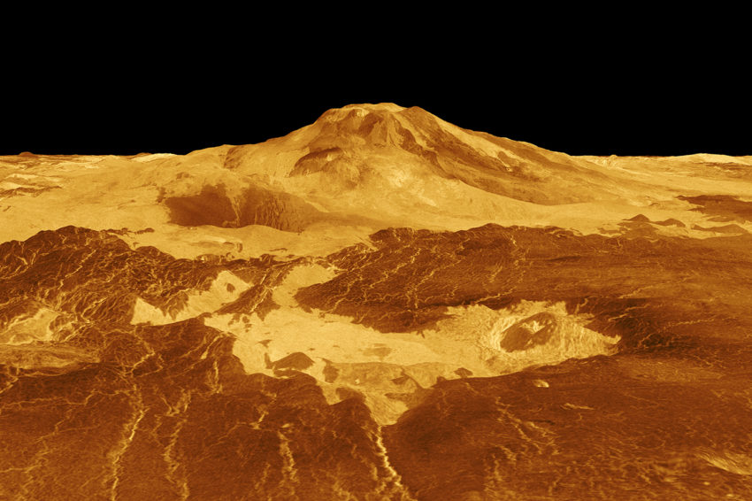 金星的表面的照片